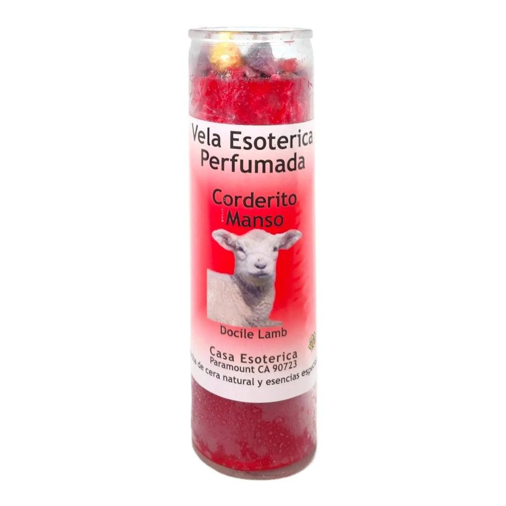 Calming Lamb-Palm Wax Spiritual Intention Spell Candle-[RED] | Vela CASA ESOTERICA PERFUMADA MAGICK SPACE Au supplements