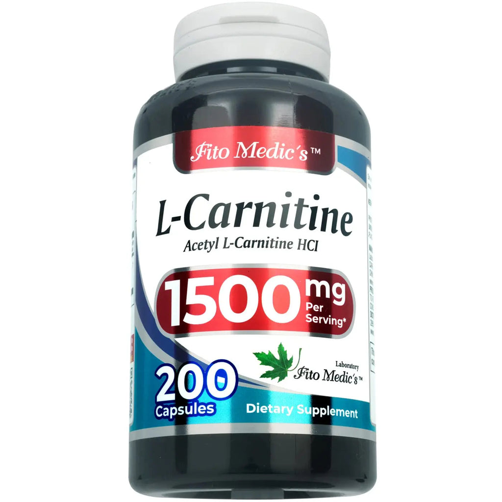 Lab - l carnitine - 1500 mg per Serving, 200 Capsules, l-carnitine - High Potency of - Acetyl FITO MEDIC'S Au supplements
