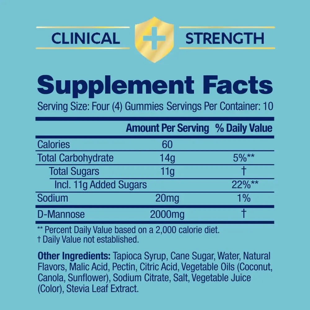 AZO D Mannose Urinary Tract Health Gummies, 40 Count, Clinical Strength 2000mg, Helps Cleanse, Flush & Protect, No.1 Pharmacist Recommended Brand, Vegan Tangy Citrus Blast Flavor, Non-GMO, Gluten Free AZO Au supplements