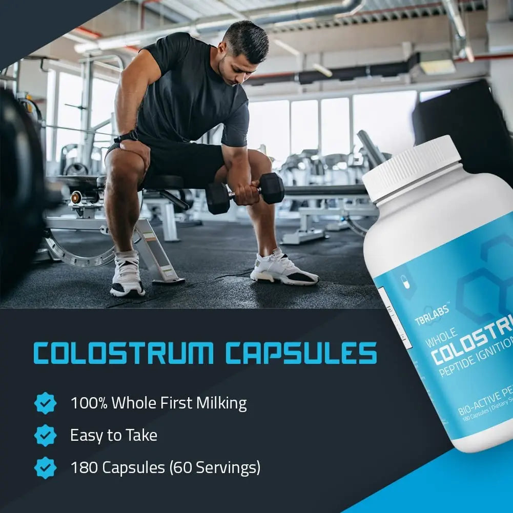TBR Labs Pure Bovine Colostrum 180 Capsules - Antibiotic and Hormone Free - USA Source TBR Labs Au supplements