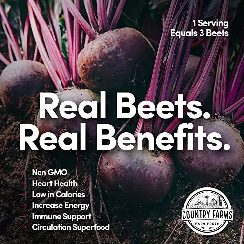 COUNTRY FARMS Bountiful Beets Powder, Wholefood Beet Extract Superfood, Natural Nitric COUNTRY FARMS Au supplements