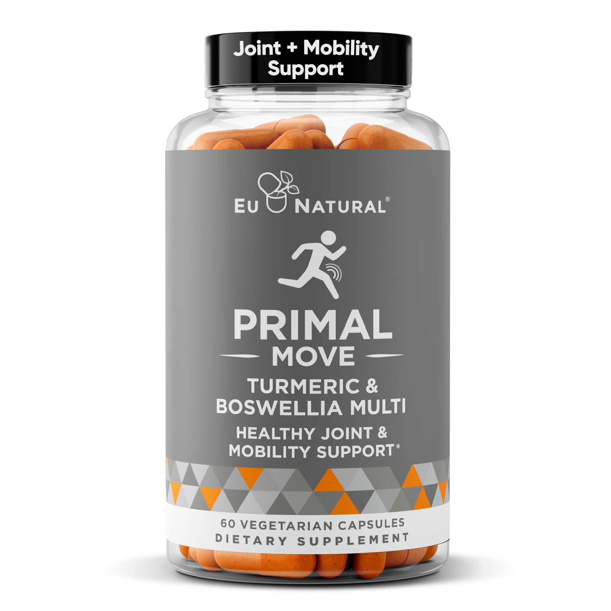 Primal Joint & Mobility Support - Advanced Joint Support Supplement for Women and Men - Turmeric, Boswellia, Ginger and Boron for Whole-Body Flexibility, Joint Health & Comfort - 60 Veg Soft Capsules Eu Natural Au supplements