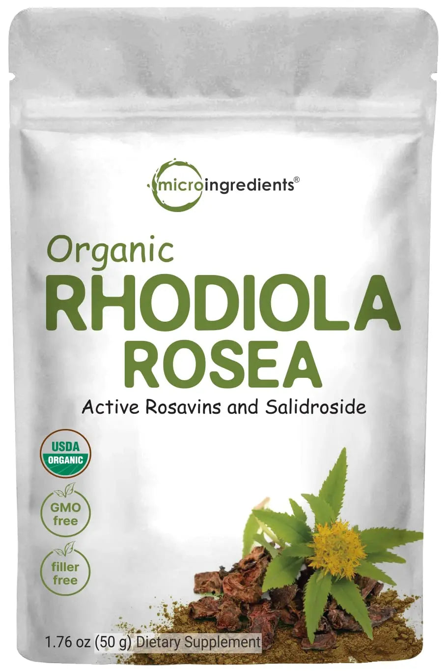 Micro Ingredients Organic Rhodiola Rosea Root Extract, 50g Powder | Adaptogenic Herb Micro Ingredients Au supplements