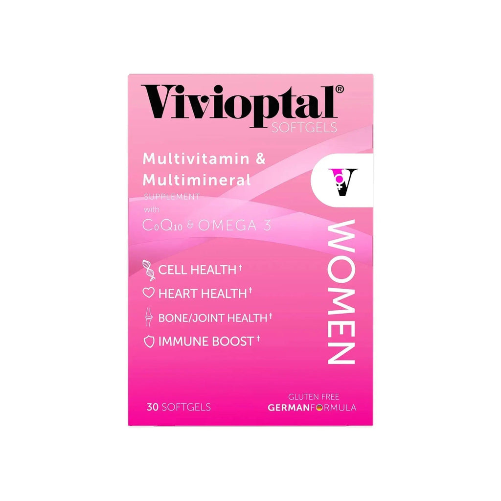 Vivioptal Women, 30 Capsules, CoQ10 & Omega-3, Multivitamin & Multimineral, Gluten Free, German Formula Vivioptal Vitamins Au supplements