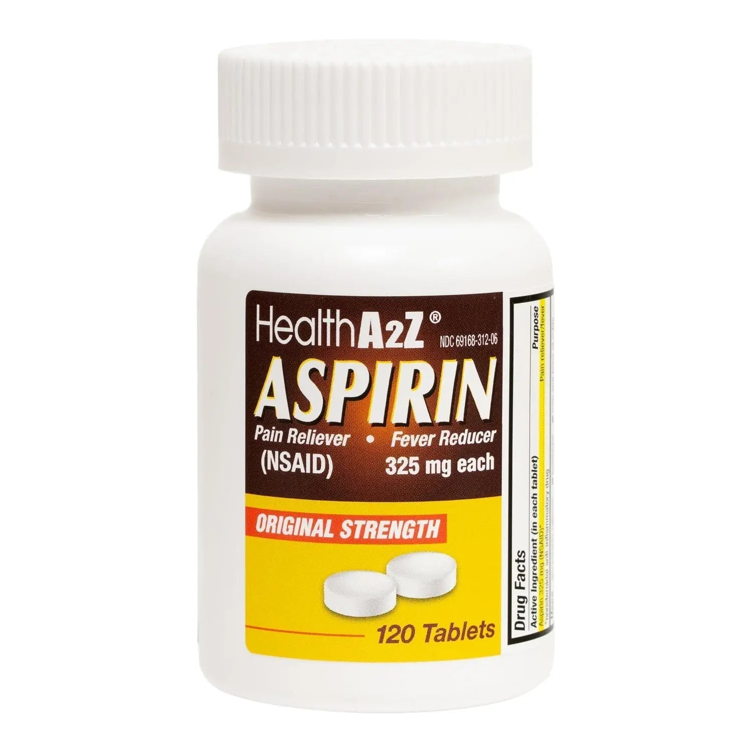 HealthA2Z® Aspirin 325mg | Uncoated Tablets |Original Strength | Pain Reliver |Fever Reducer | Compare to Bayer® Active Ingredients… (120 Counts) HealthA2Z Au supplements