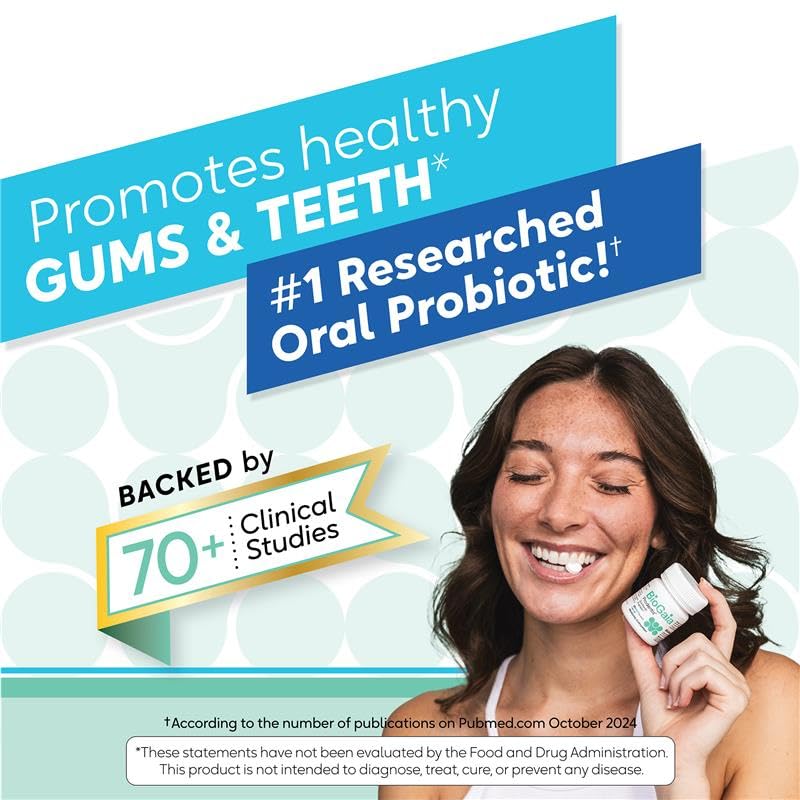 BioGaia Prodentis | Oral Probiotics | Promotes Healthy Gums & Teeth | Defends Against Bad Breath & Dental Problems | Improves Oral Health