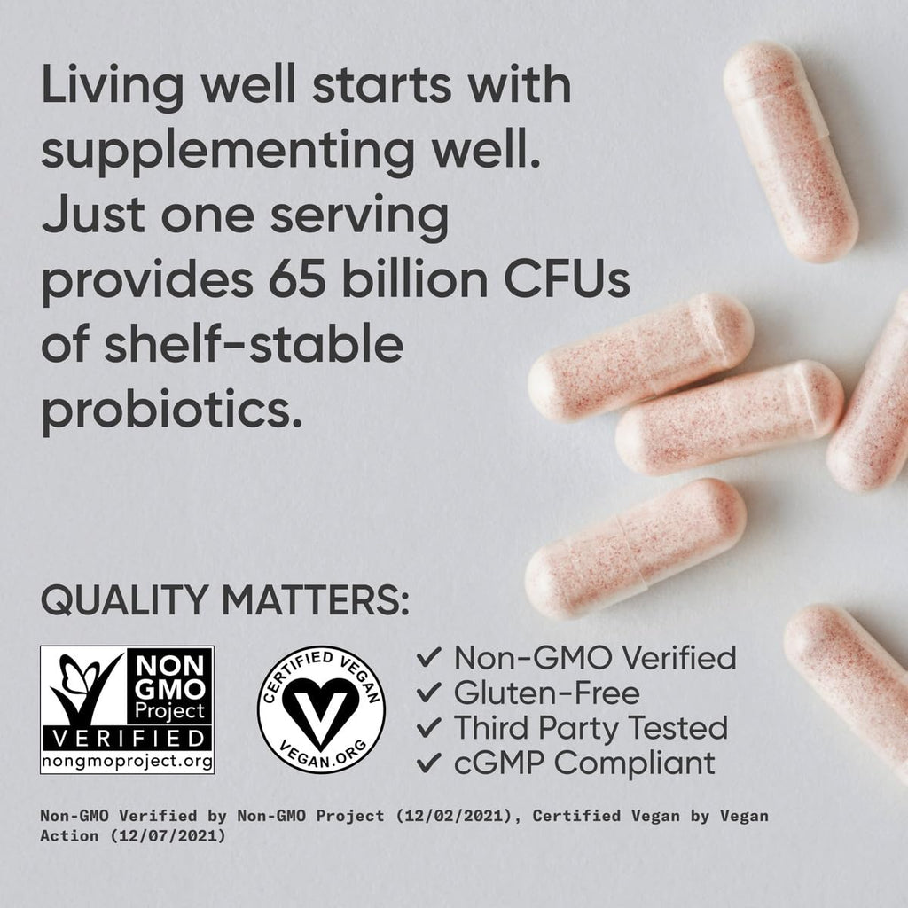 Sports Research Women's Probiotics with Prebiotics, 65 Billion CFU - Vegan Capsules for Gut Health & Digestive Support, Probiotics for Women with Cranberry - Non-GMO Verified & Gluten Free - 30 Count Sports Research Au supplements