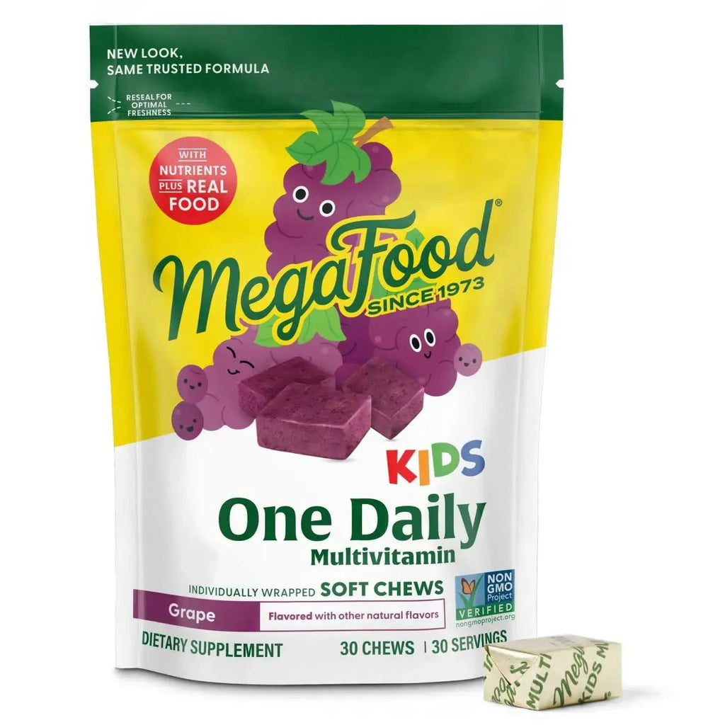 MegaFood Kids One Daily Multivitamin Soft Chews - Kids Vitamins with Vitamin B, Vitamin C, Vitamin D & Vitamin E - Age 4+, Vegetarian MegaFood Au supplements