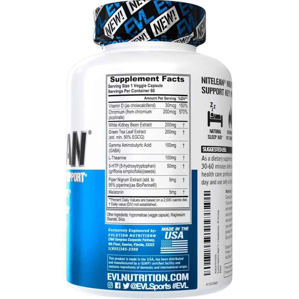 Evlution Nutrition Night Time Fat Burner Support - Overnight Sleep and Weight Loss Support Evlution Au supplements