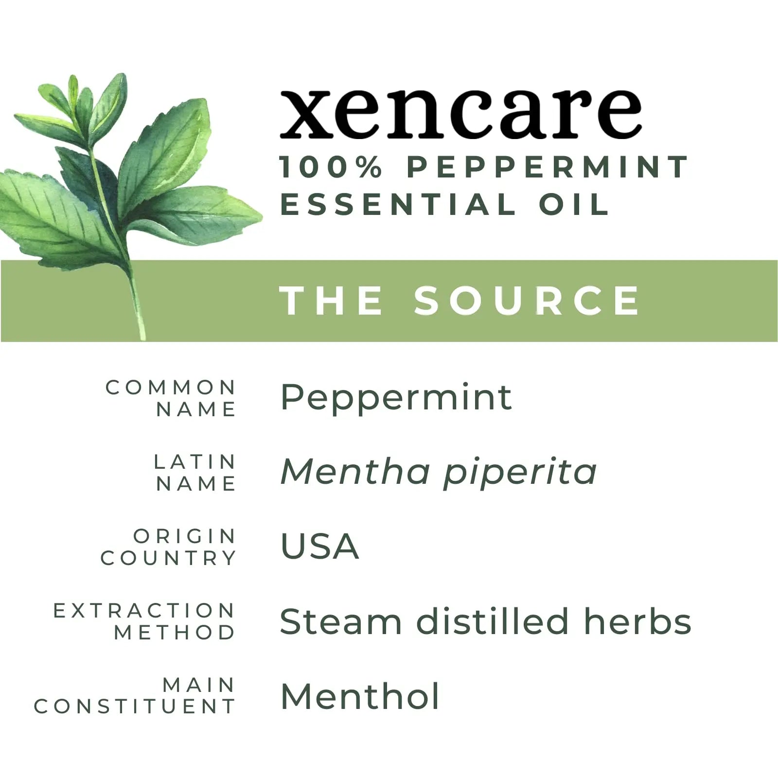 xencare Peppermint USDA Organic Food Grade Essential Oil | 100% Pure Natural Undiluted XenCare Au supplements