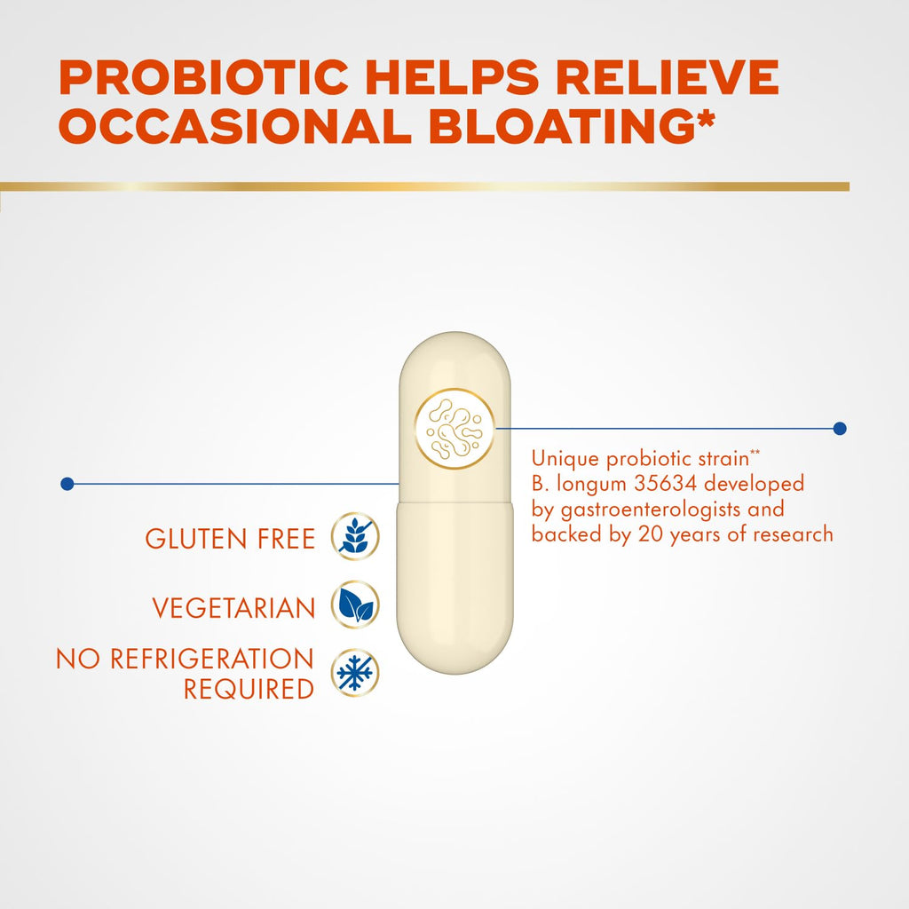Align Probiotic Bloating Relief + Food Digestion, Probiotics for Women and Men, #1 Doctor Recommended Brand‡, Promotes Digestive Health and Helps Support the Metabolism of Food*, 28 Capsules Align Au supplements