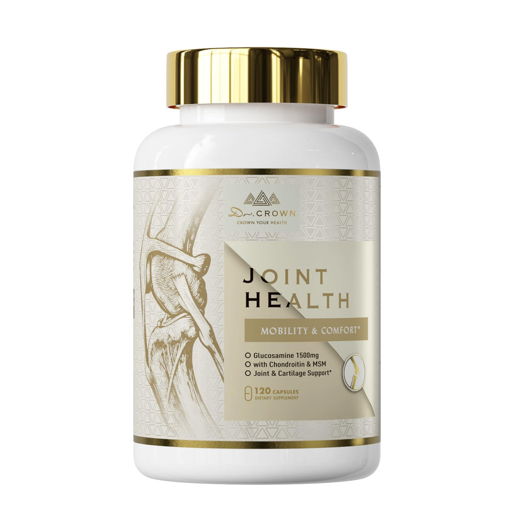 DR. CROWN Joints Health Suppplement, Glucosamine Chondroitin MSM - Joint Support Supplement for Women and Men with Turmeric, MSM &Boswellia, for Cartilage, Joint Health and Flexibility - 120 Capsules DR. CROWN Au supplements