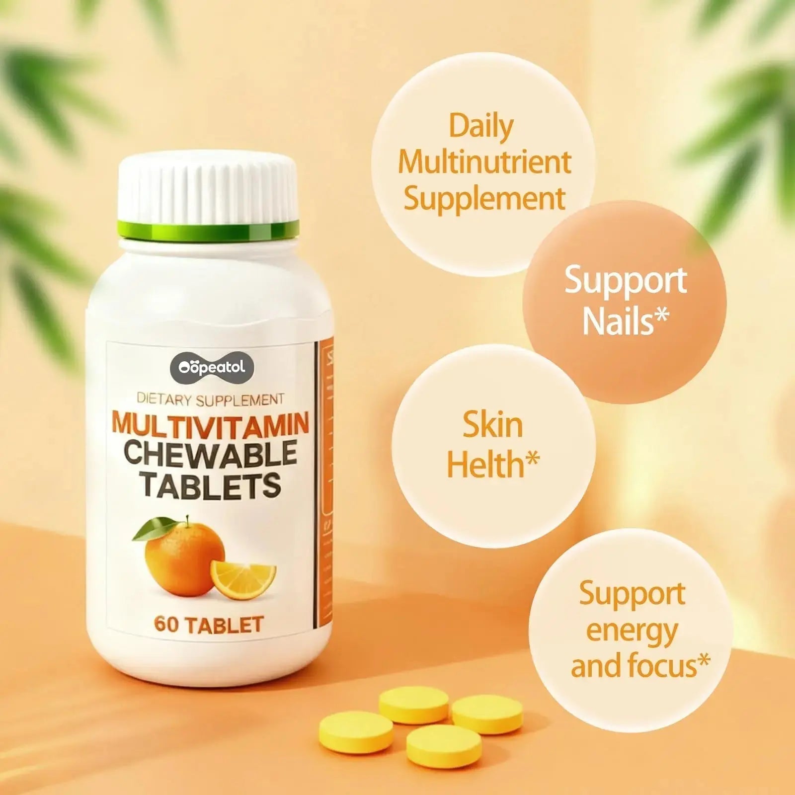 Oopeatol Multivitamin for Adults with Vitamin C, D3 & B Vitamins | Daily Increase Body Protection, Energy & Bone and Joint Equilibrium and Health | Oopeatol Au supplements