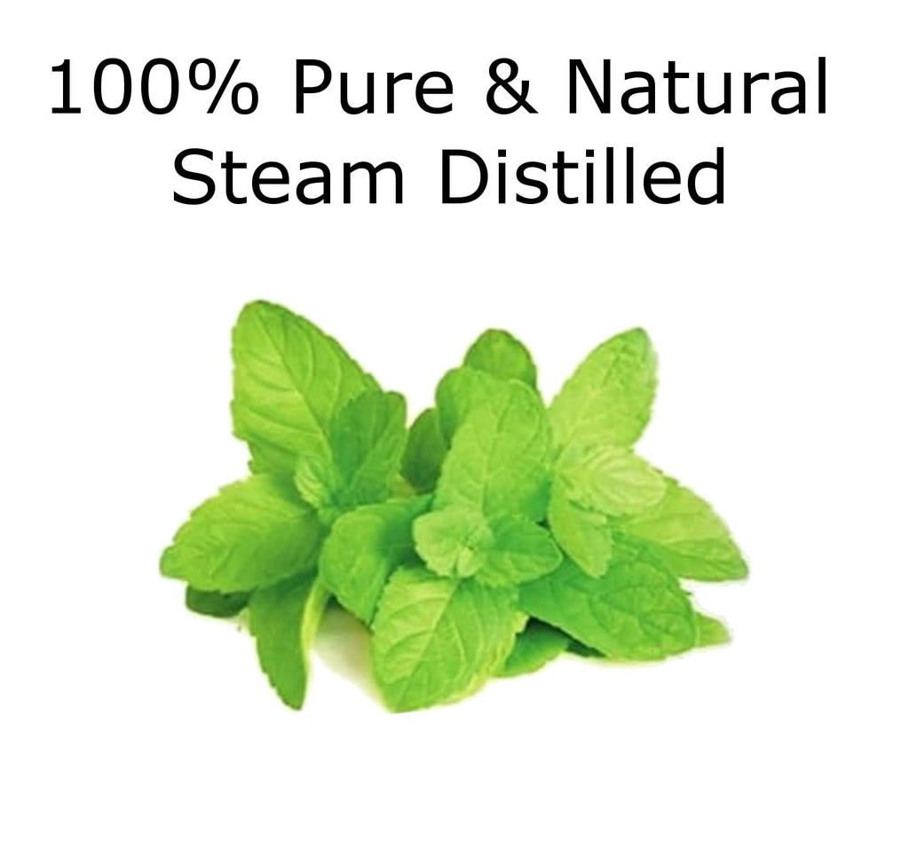 Peppermint Essential Oil 4 oz. with Huge Glass Bottle, Glass Dropper, and Sprayer. Detailed User's Guide E-Book
