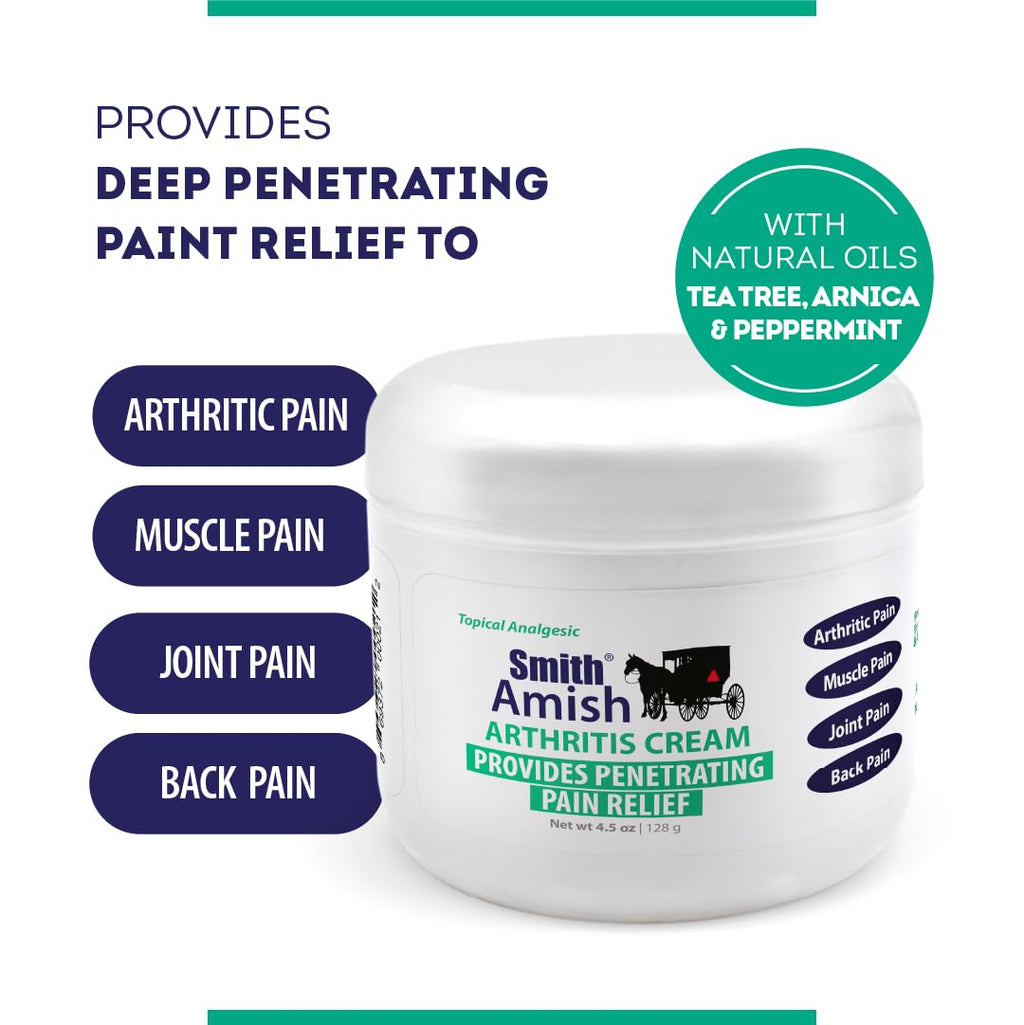 Smith Amish Arthritis Cream. Soothing and Cooling. 4.5 oz jar Smith Amish Au supplements