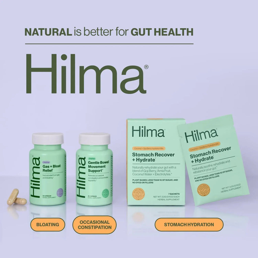 Hilma Natural Gas & Bloating Relief - with Lemon Balm, Fennel & Peppermint Leaf - Doctor Hilma Au supplements