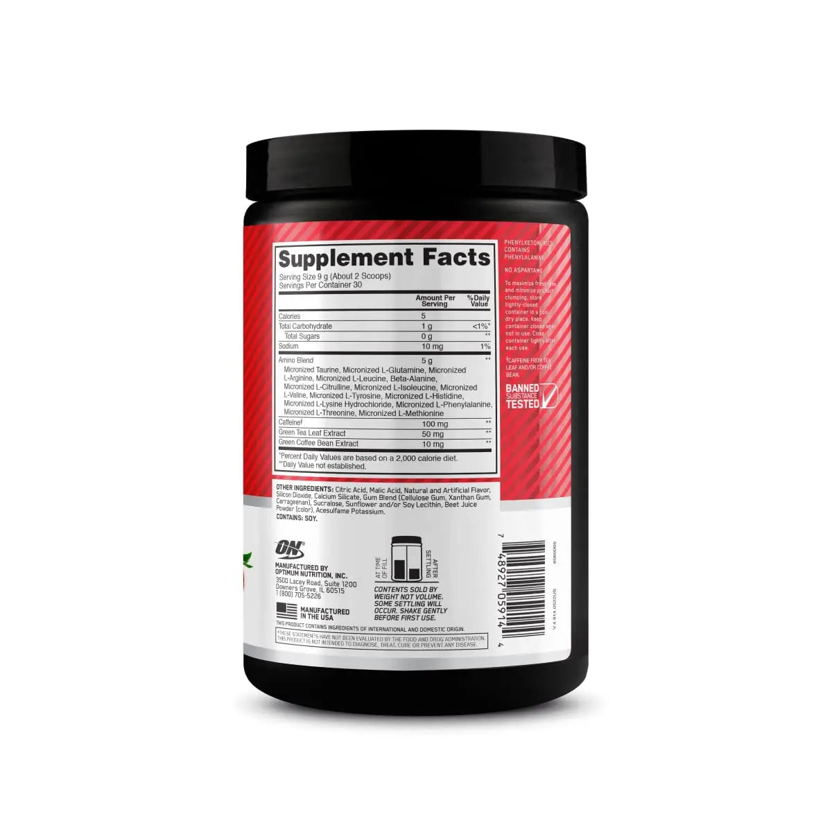 Optimum Nutrition Amino Energy - Pre Workout with Green Tea, BCAA, Amino Acids Optimum Nutrition Au supplements