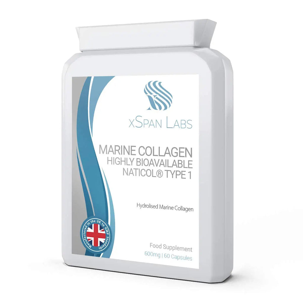 Marine Collagen 600mg 60 Capsules - Highly Bioavailable Naticol® Type 1 Xspan Labs Au supplements