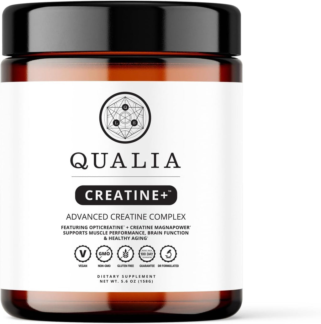 Qualia Creatine | Advanced Creatine Complex | 2 Sources + Magnesium | Optimized Absorption | Muscle Performance, Brain Function, & Healthy Aging (30 Servings) QUALIA LIFE SCIENCES Au supplements