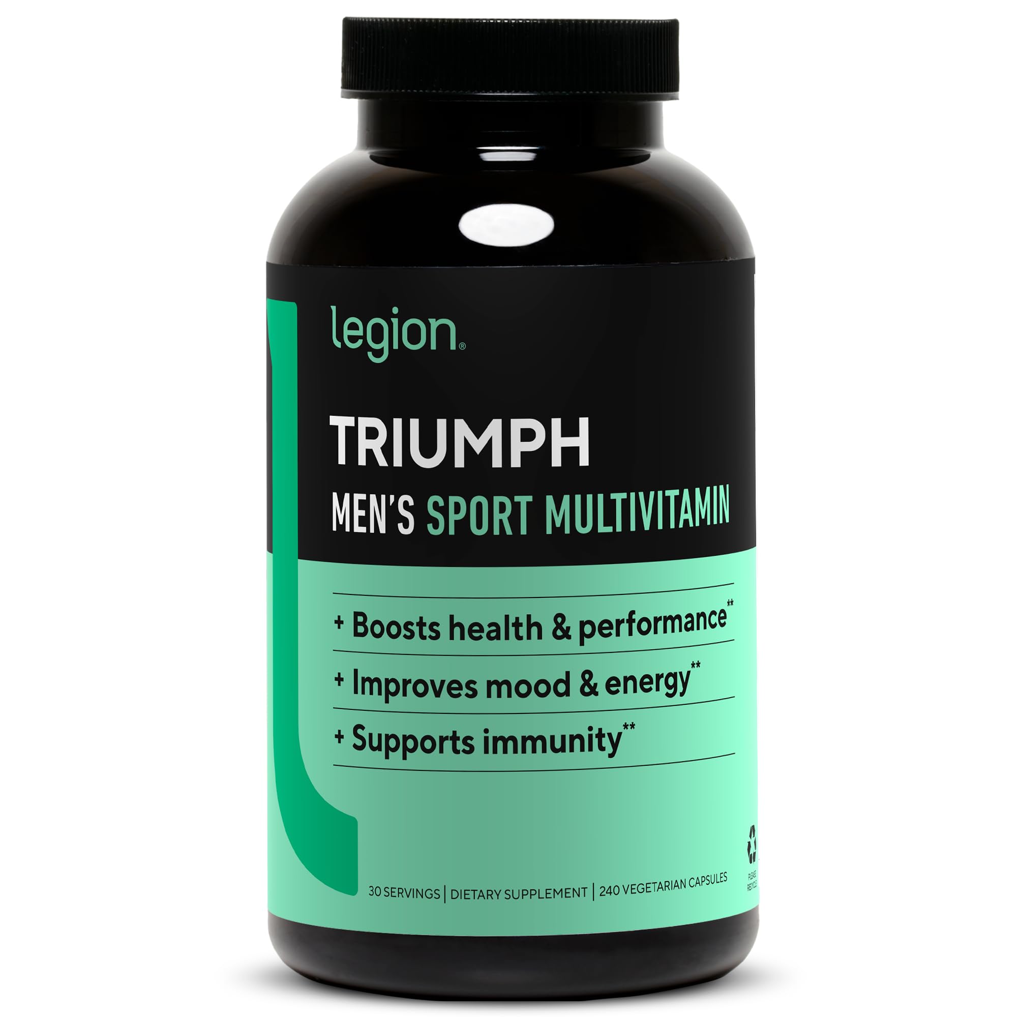 LEGION Triumph Men's Sport Vitamin - Complete Multivitamin for Men - Daily Vitamins for Men to Boost Health and Performance - Men's Multivitamin
