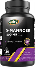 Oxify D-Mannose 1500 mg | 120 Tablets | Gluten-Free, Non-GMO | Supplement Made in USA Oxify Au supplements