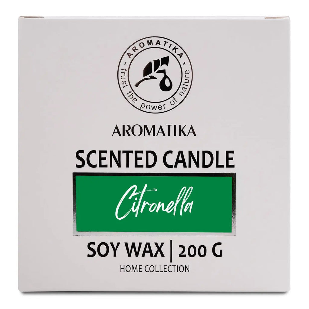 Scented Candle Citronella 200g - Aromatherapy Candle - Soy Wax Candles for Home Scented AROMATIKA Au supplements