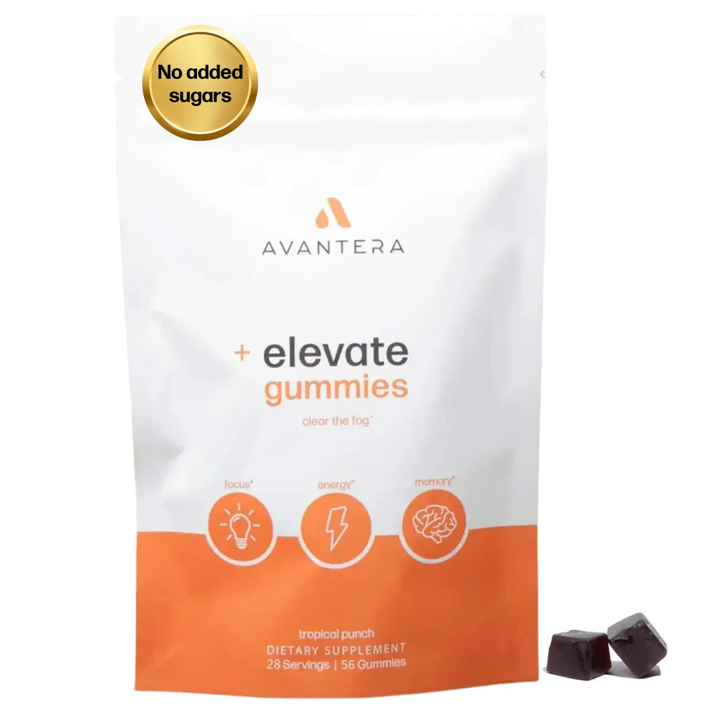 Avantera Elevate Gummies Premium Nootropic Supplement - Beat Brain Fog - Best Focus Supplements for Memory & Focus Support - Energy Without Crash - 60 Gummies for Women & Men Avantera Au supplements