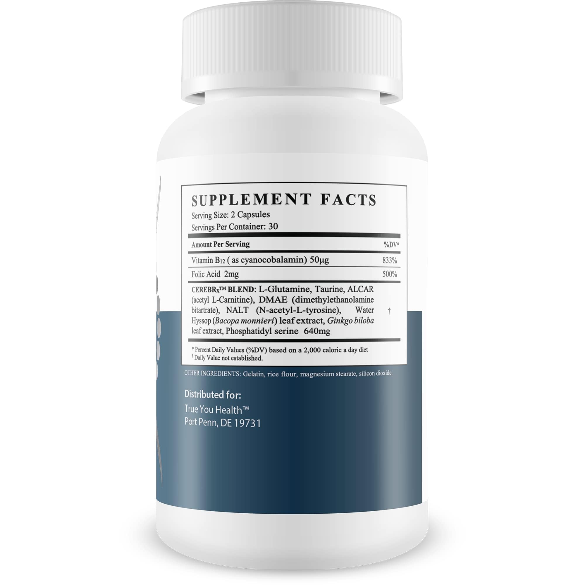 Advanced Memory Formula - by True You Health - Our Best Memory & Brain Formula - Formulated with Ginkgo Biloba and Other Premium Ingredients for Cognitive Performance, Focus, and Clarity True You Health Au supplements