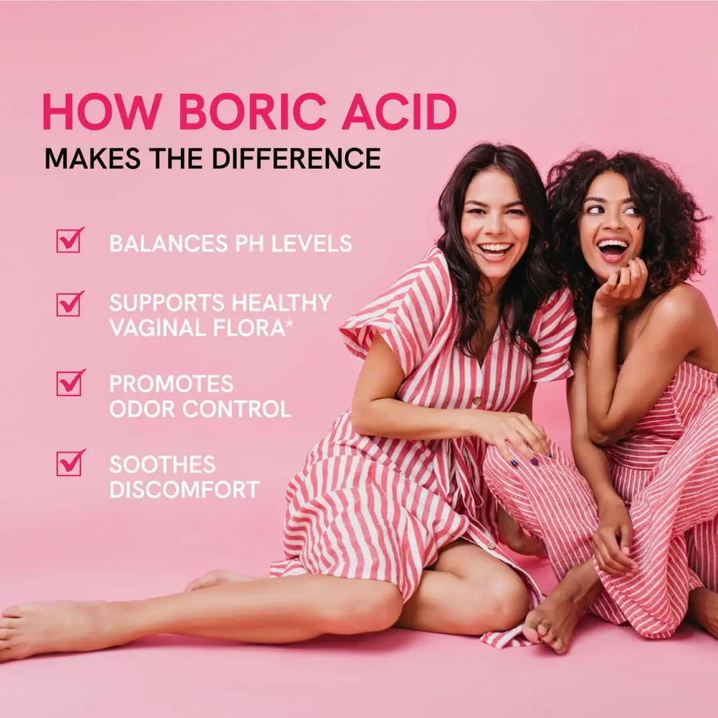 Boric Acid Suppositories for Women | 600mg | for pH Balance, Vaginal Odor & Itching | Feminine Hygiene SMNutrition Au supplements