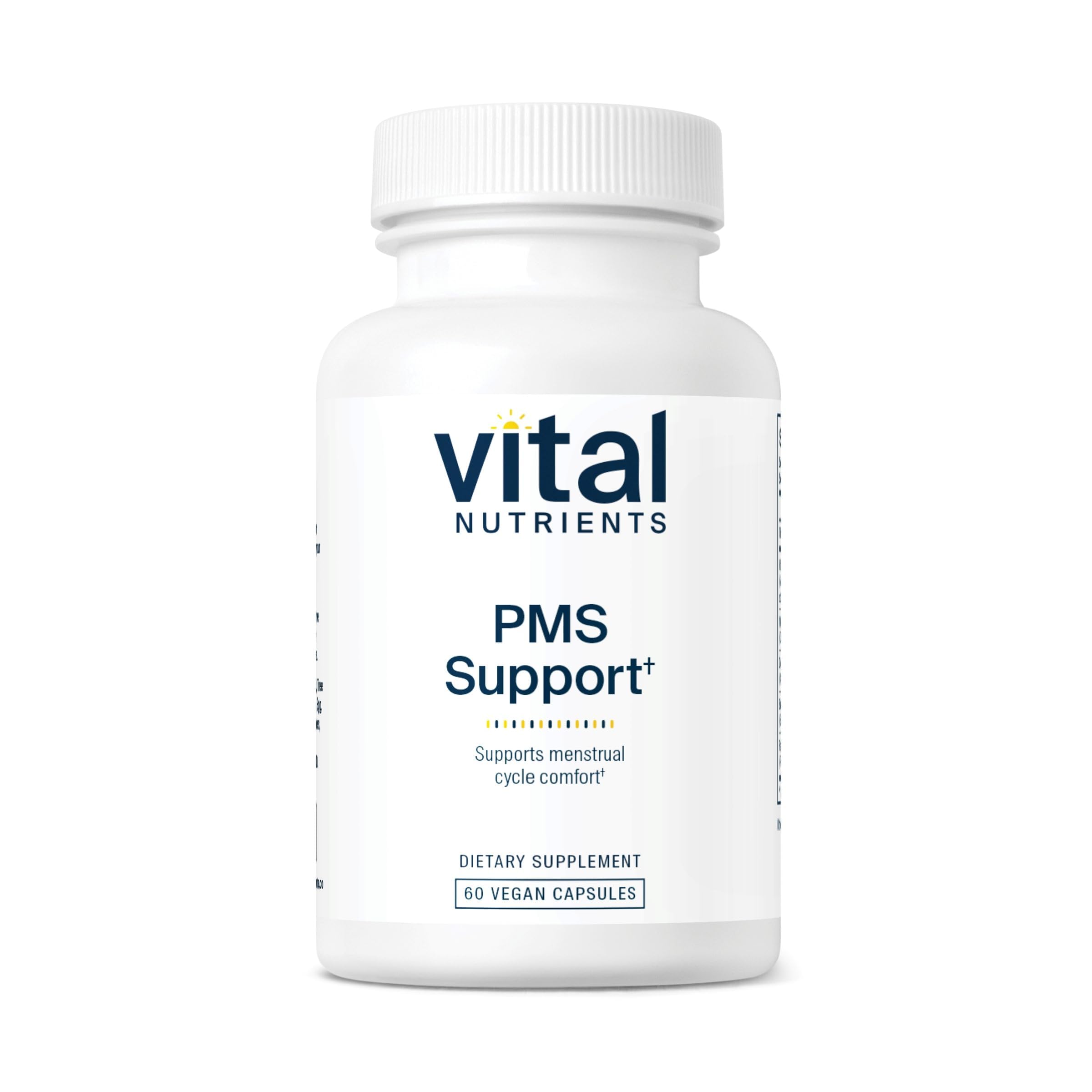 Vital Nutrients PMS Support - Vitex Berry & Passionflower Extract for Premenstrual Support & Hormone Balance* - Vitamin B6 PMS Supplements - Gluten, Dairy, Soy Free - Non-GMO - 60 Capsules Vital Nutrients Au supplements
