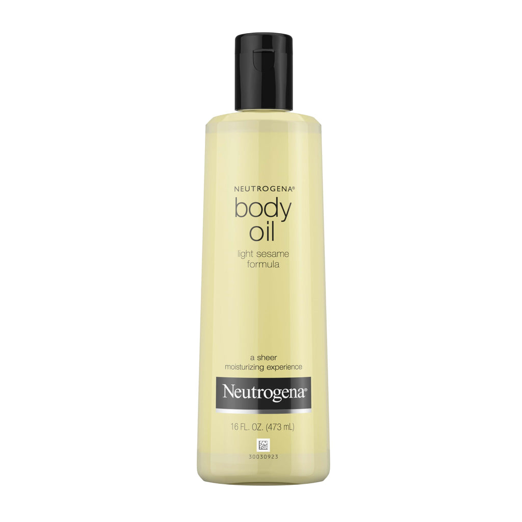 Neutrogena Body Oil Light Sesame Formula, 16 fl oz, Radiant Glow Moisturizer for Dry Skin