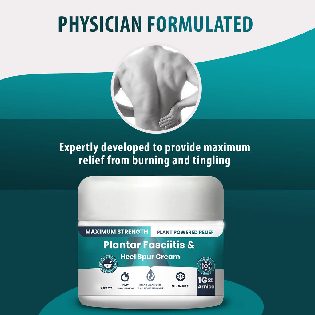 M PAIN MANAGEMENT TECHNOLOGIES Plantar Fasciitis And Heel Spur Cream By PMT - Cream For Foot Relief. High Concentration of Arnica; Vitamin B6, MSM, Glucosamine - To Soothe and Relieve - 2.82 OZ M PAIN MANAGEMENT TECHNOLOGIES Au supplements