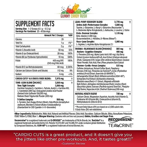 Cardio Cuts NDS Nutrition 4.0 Pre Workout Supplement - Advanced Weight Loss and Pre Cardio Cuts Au supplements