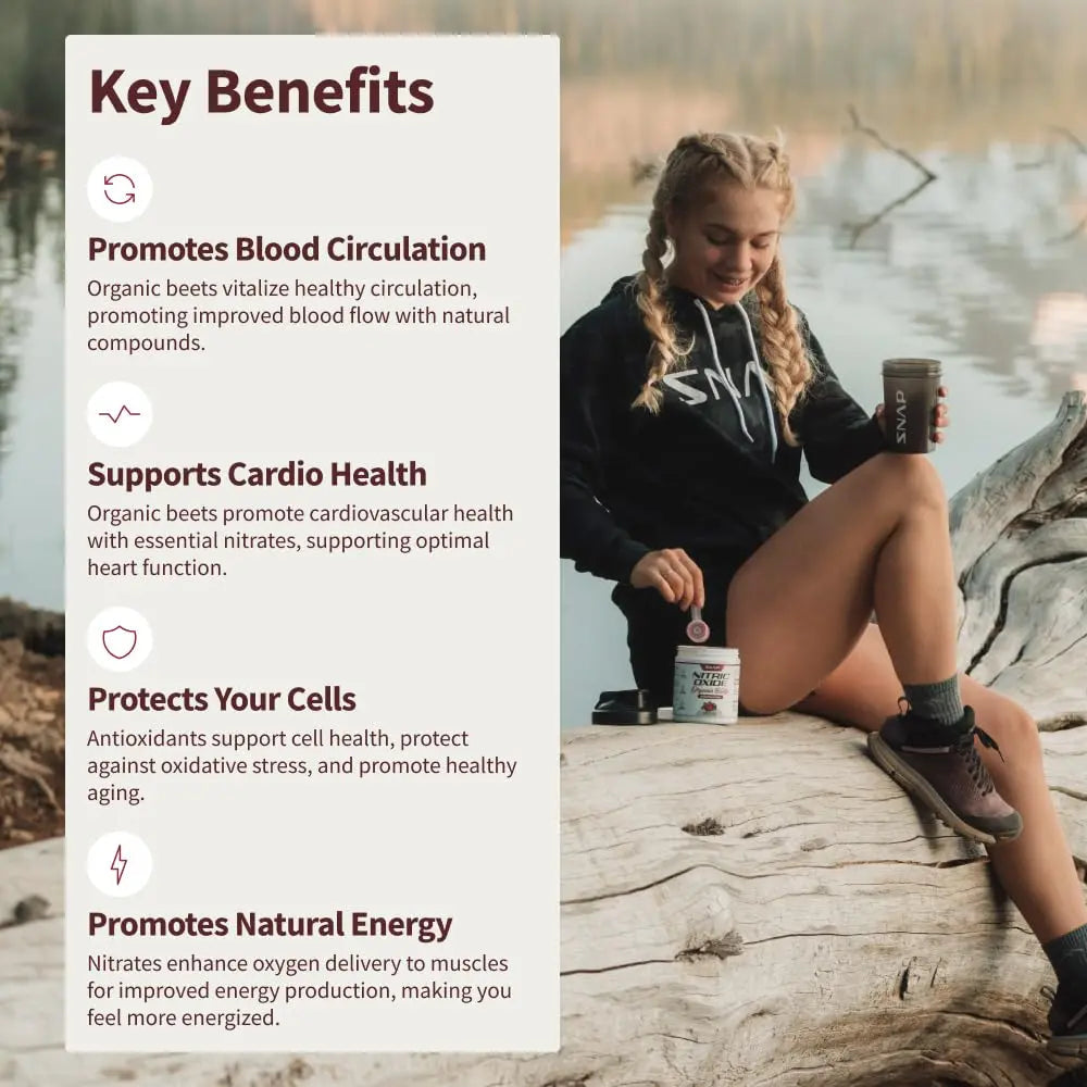 Snap Supplements USDA Organic Beet Root Powder, 3-in-1 Nitric Oxide Supplement Snap Supplements Au supplements