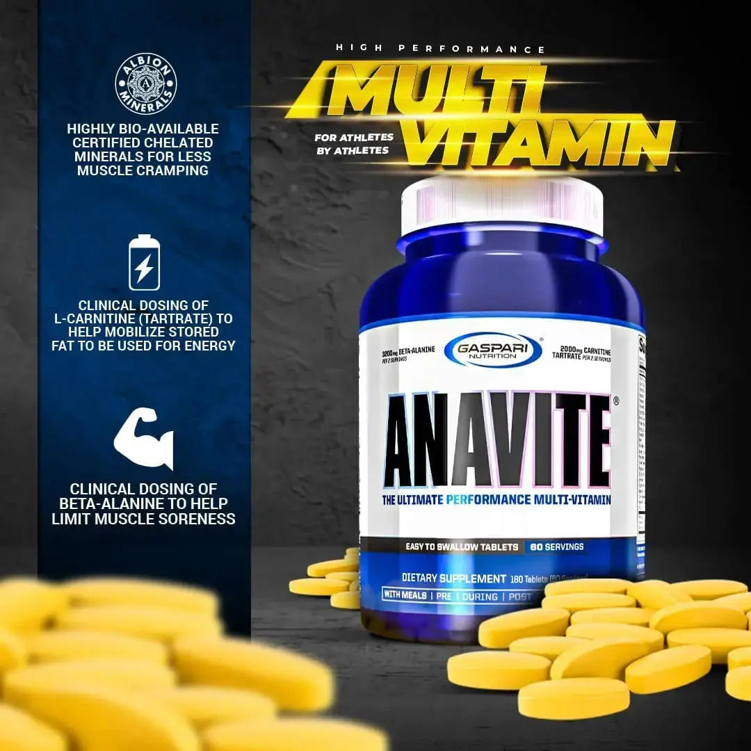 Gaspari Nutrition Anavite, Full Spectrum Multi-Vitamin Packs, Anavite Multivitamins, CLA, Omega 3s, Proven Gut, and Proven Liver Detox Gaspari Nutrition Au supplements