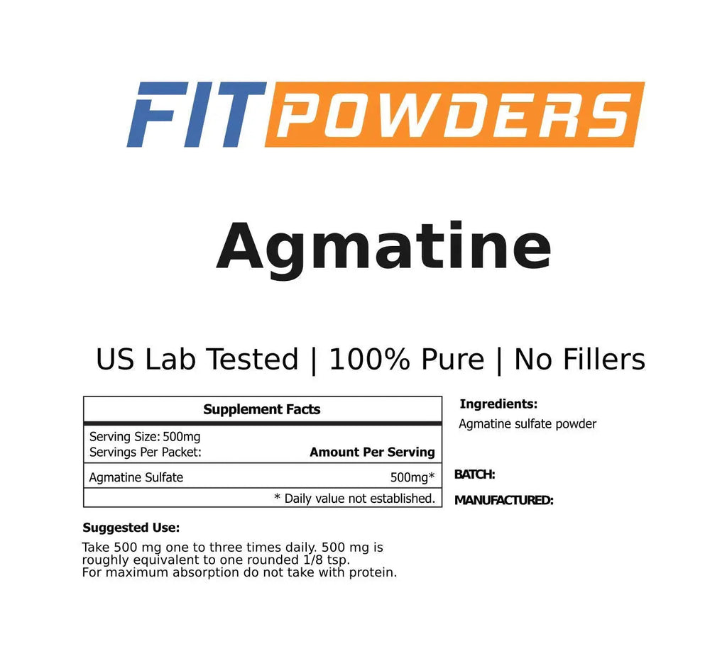 FitPowders Agmatine Sulfate Powder 250 Grams (Multiple Sizes) Strength and Pump FitPowders Au supplements