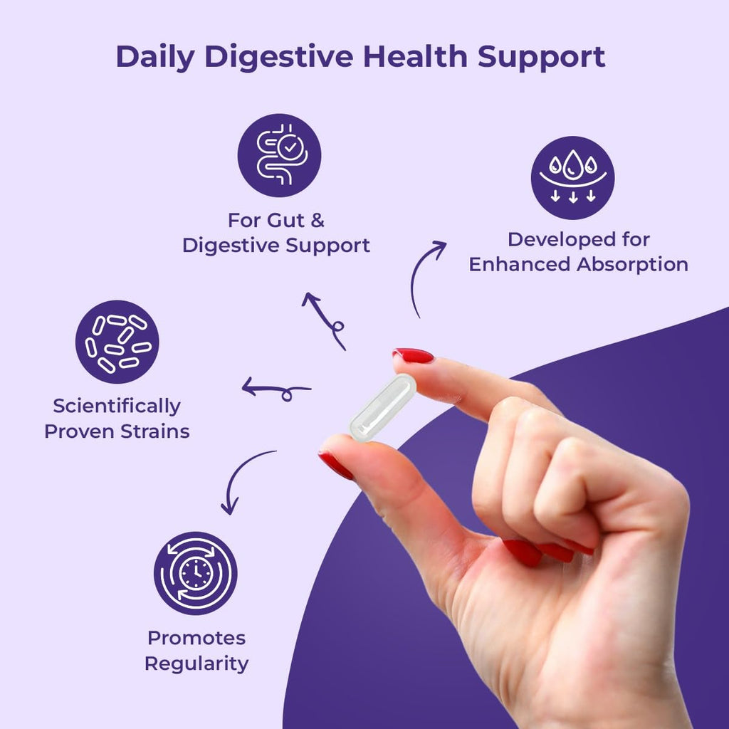 NutriZing Vegan Probiotics for Digestive Health - 30 Billion CFU & 16 strains - Bifidobacterium & Lactobacillus Probiotics for Men & Women