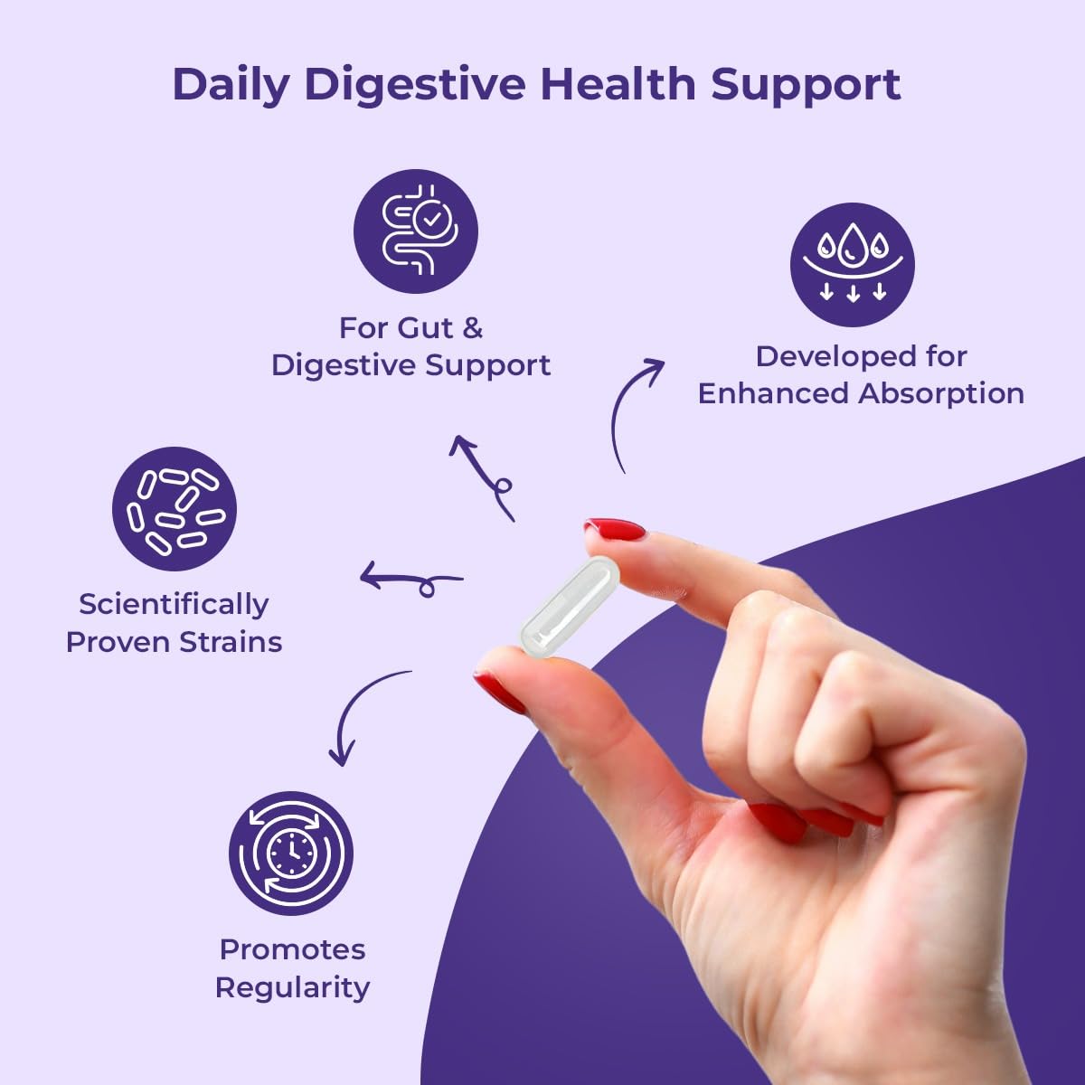 NutriZing Vegan Probiotics for Digestive Health - 30 Billion CFU & 16 strains - Bifidobacterium & Lactobacillus Probiotics for Men & Women