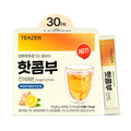 TEAZEN Lemon Ginger Hot Kombucha Tea, Live Probiotics & Postbiotics, Relaxation and Warmth for Colds and Sore Throat, Hydration Drink Mix, Sugar Free, 30 Sticks, 5.29oz TEAZEN Au supplements
