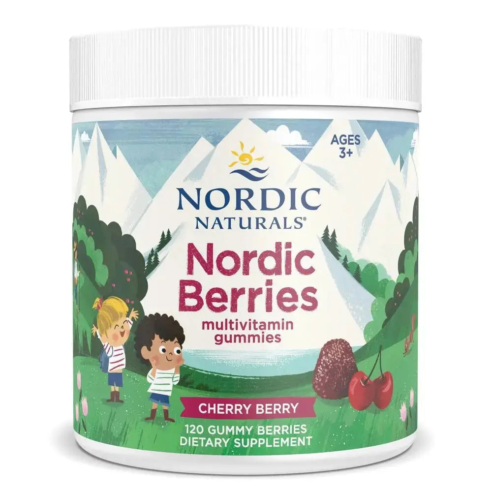 Nordic Naturals Nordic Berries, Cherry Berry - 120 Gummy Berries - Great-Tasting Multivitamin for Ages 2+ - Growth, Development, Optimal Wellness Nordic Naturals Au supplements
