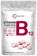 Micro Ingredients Vitamin B12 5000mcg | Methyl B12 Active Form – 240 Chewable Micro Ingredients Au supplements