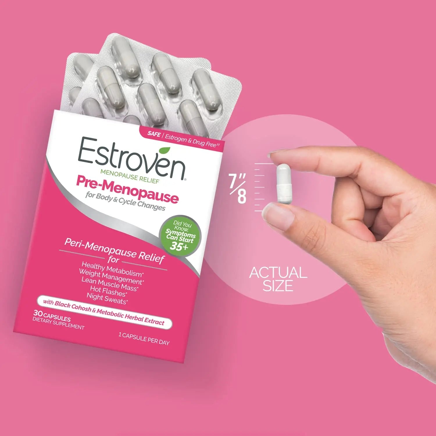Estroven Pre-Menopause Relief, 30 Ct., Clinically Proven Ingredients, Provides Menopause Estroven Au supplements
