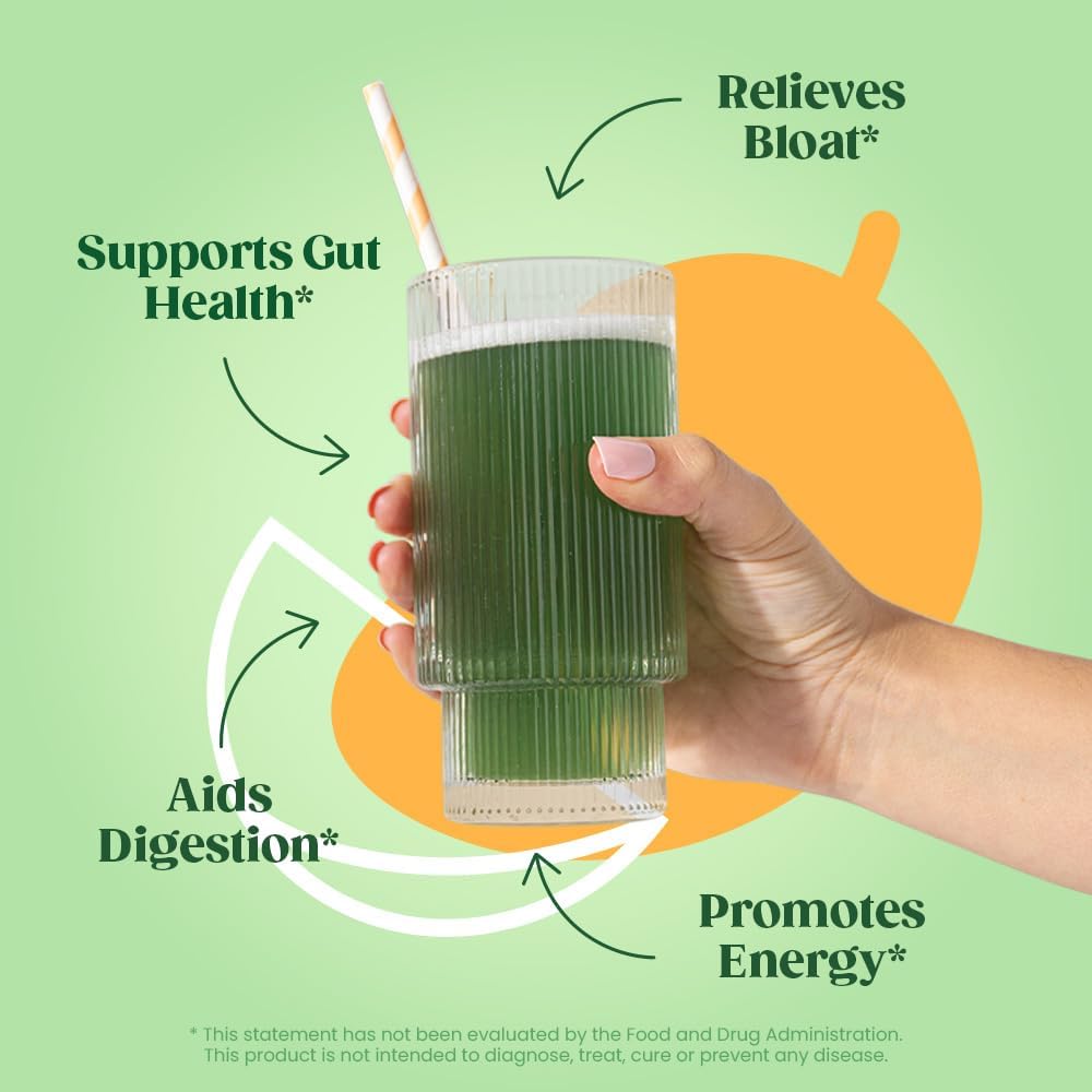 Bloom Nutrition Superfood Greens Powder, Digestive Enzymes with Probiotics and Prebiotics, Gut Health, Bloating Relief for Women, Chlorella, Green Juice Mix with Beet Root Powder, 30 SVG, Mango Bloom Nutrition Au supplements