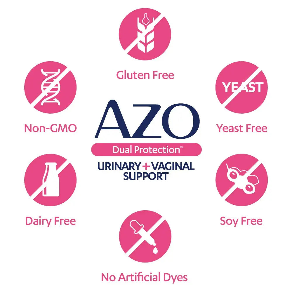AZO Dual Protection | Urinary + Vaginal Support* | Prebiotic Plus Clinically Proven Women AZO Au supplements