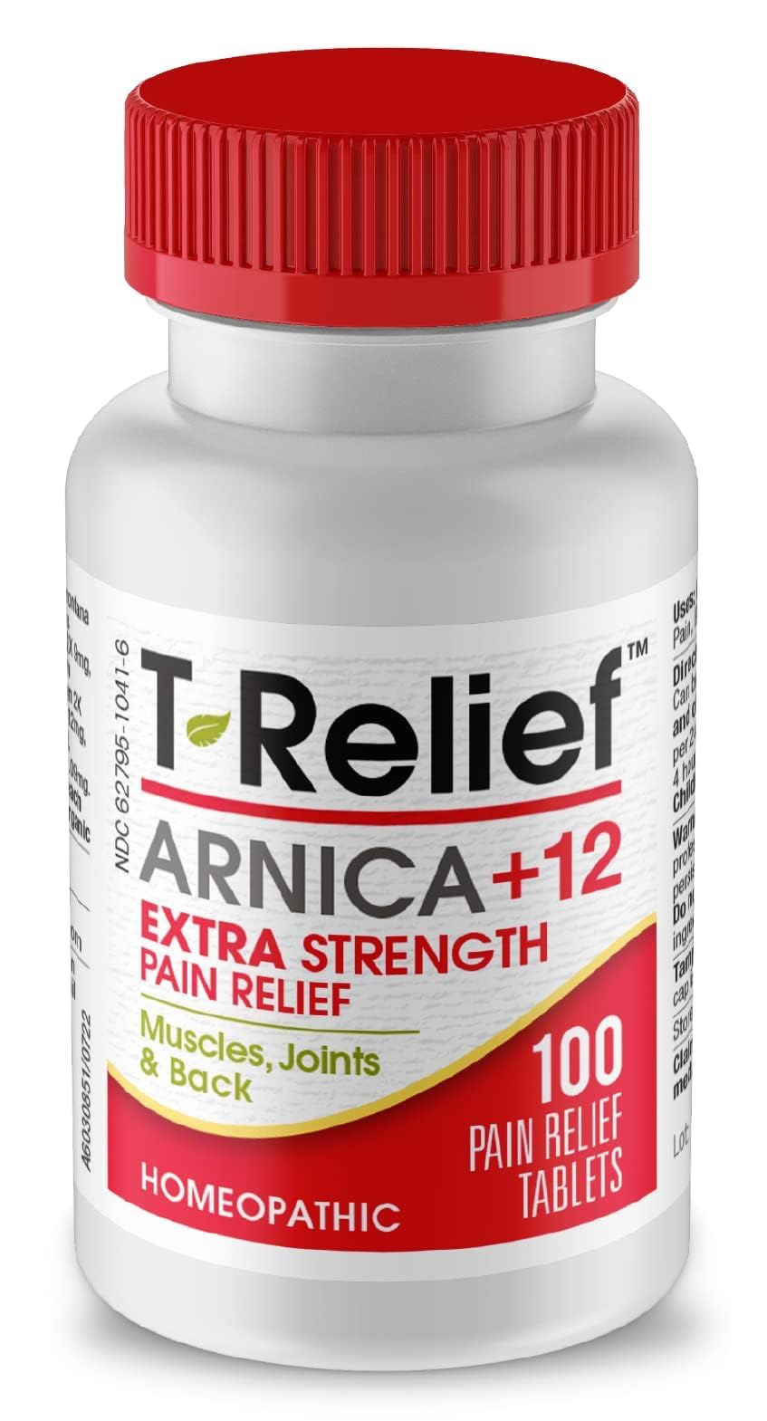 MediNatura T-Relief Extra Strength Pain Relief Arnica +12 Natural Relieving Actives for Back Pain Joint Soreness Muscle Aches & Stiffness, Whole Body Fast-Acting Relief for Women & Men - 100 Tablets MediNatura Au supplements