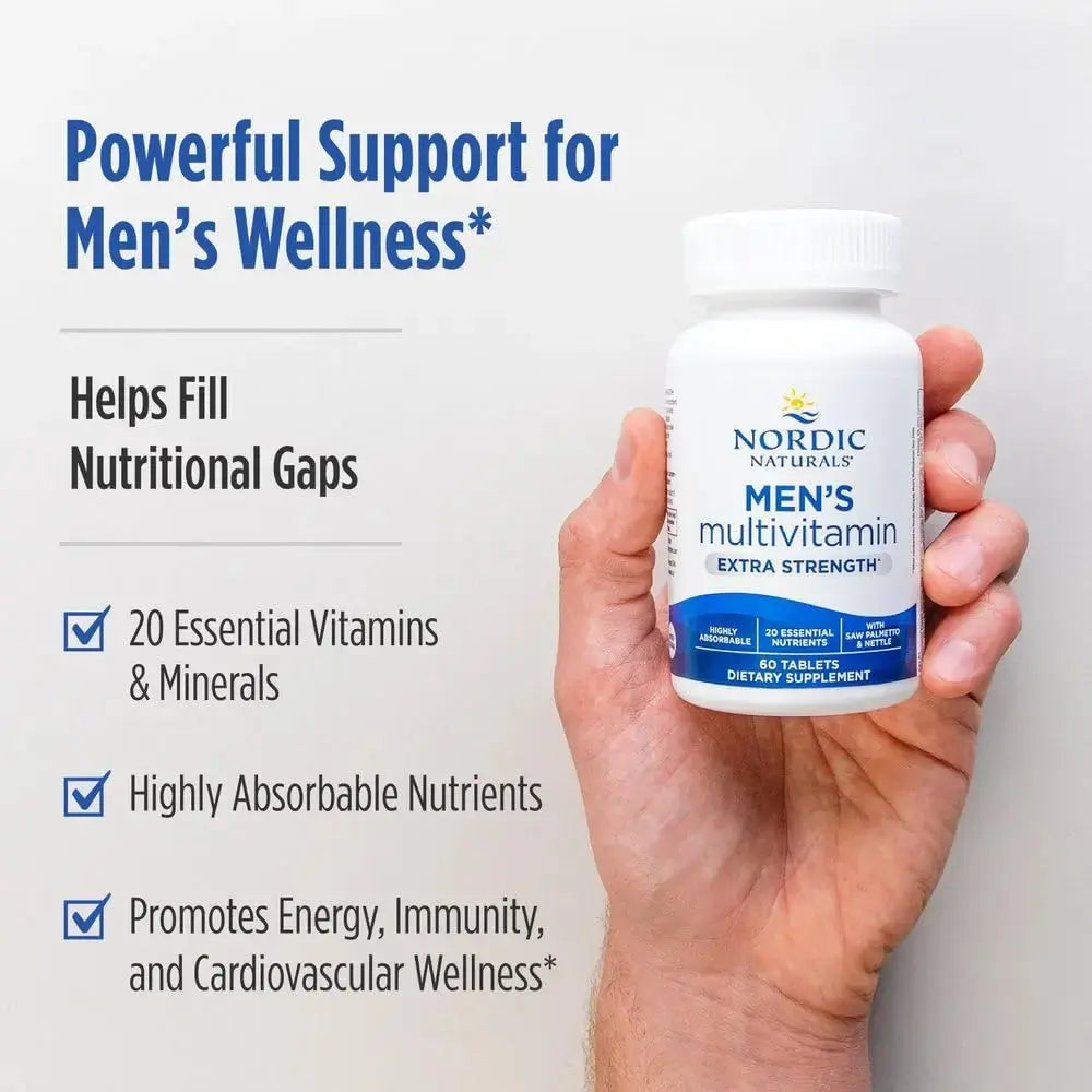 Nordic Naturals Men’s Multivitamin Extra Strength - Bone, Energy, & Blood-Vessel Support - Immunity Supplement Nordic Naturals Au supplements