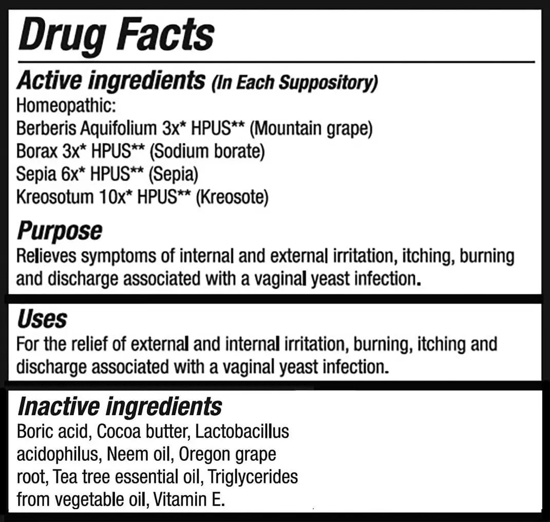 Vitanica Yeast Arrest, Homeopathic Vaginal Suppositories, for Yeast Infection Symptoms Vitanica Au supplements