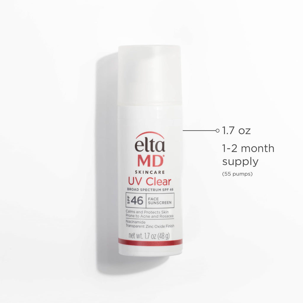 EltaMD UV Clear Face Sunscreen SPF 46, Oil Free for Face with Zinc Oxide, Dermatologist Recommended Sunscreen Lotion