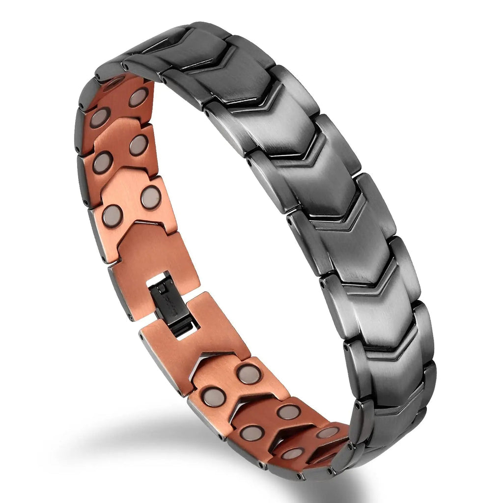 Auinz - Copper Bracelets for Men - 99.99% Solid Pure Copper Magnetic Bracelets Double-Row Auinz Au supplements
