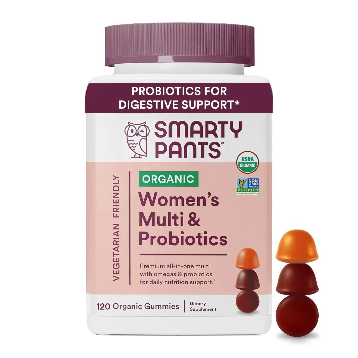 SmartyPants Organic Women's and Toddler Multivitamin Gummies with Probiotics, Omega 3, Vitamins D3, B12, C, A, K, Zinc and More SmartyPants Au supplements
